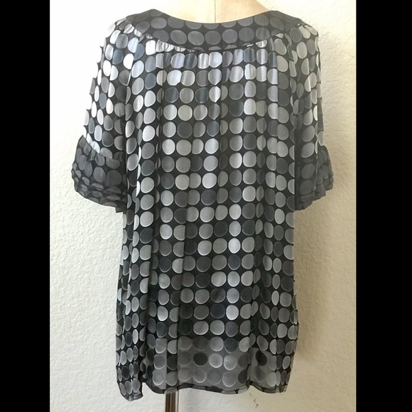 Pre-owned BCBG Max Azria Polka Dot Blouse, Size M - Picture 3 of 9